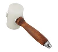 Jeanoko Marteau à Découper le Cuir en Forme de T, Manche en Bois Durable, Maillet en Nylon pour L'artisanat du Cuir, Bricolage, 19cm