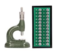 Jeanoko Outil de Réparation de Montres, Ensemble de Presse Efficace en Alliage D'aluminium avec 48 Matrices pour Ateliers de Réparation de Montres Professionnels et Professionnels Vert