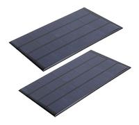 Jeanoko Panneau Solaire Mini 5V, 2 Pièces, Panneau D'alimentation Durable, Haute efficacité de Conversion pour Lampes de Bricolage, 142x88mm