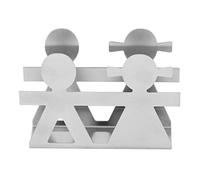Jeanoko Porte-serviettes Vertical élégant à Motif Creux pour Cuisine et Salle à Manger, Métal, Moderne, 1 unité (Argent)