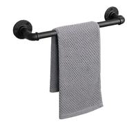 Jeasor Barre Porte-Serviettes en Forme de Tuyau Industriel, étagère de Salle de Bain, Support Mural Steampunk Rustique avec 3 Crochets (40,6 cm)