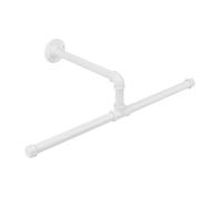 Jeasor Portant à vêtements flottant industriel à monter soi-même, tringle à vêtements vintage rustique, robuste, barre à vêtements en métal peu encombrante à suspendre pour chambre à coucher, salle de