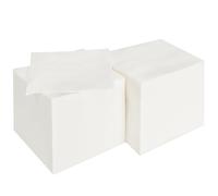 JEBBLAS Lot de 200 serviettes de table jetables en lin pour cocktail ou mariage Noir 20.3 x 20.3 cm. (Blanc200)