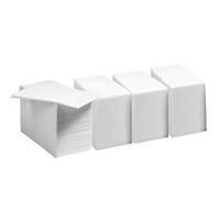 JEBBLAS Lot de 200 Serviettes en Papier pour Cocktail, serviette papier，serviette papierserviette papier，Mariage, fête de Mariage,Blanc