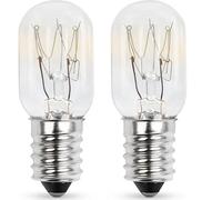 Jecdfs Lot de 2 Ampoules E14 15W 2700K Blanc Chaud, Ampoules de Réfrigérateur 230V Dimmables pour Congélateur, Lampe à Sel, Machine à Coudre, Petit Électroménager