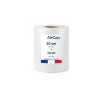 Jeco - 1 rouleau de film papier bulle 50 cm x 50m Aircap tri-couche avec film barrière gain de place recyclable