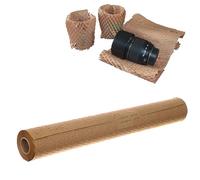 Jeco - 1 rouleau de papier kraft en nid d’abeille 60cm x 25m Emballage écologique pour protection, rembourrage, emballage cadeaux, déménagement, remplace le film bulles