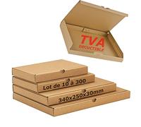 JECO - Lot de 50 Boites postales extra plates 340 x 250 x 30 mm boite carton marron expédition format lettre épaisseur 3cm 30mm