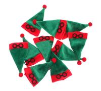 JECOMPRIS 10pièces Mini Chapeau de Noël pour Bouteilles de Vin Housse de Bouteille de Noël Décorations de Fête de Loisirs Créatifs
