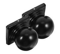 JECOMPRIS 2 Pièces Capuchons de Poteau de Clôture Noirs, Embouts de Poteaux de Clôture Sphériques en Fer Galvanisé, pour Tube Carré 100mm, Jardin et Extérieur