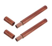 JECOMPRIS 2 Pièces Porte-Tubes de Parfum en Bois Précieux Vintage Mécanisme D'étanchéité Innovant, Capacité 20g, Organisation Élégante pour Amateurs de Parfum et Temples