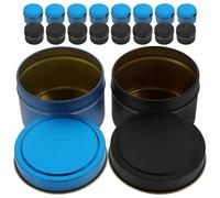 JECOMPRIS 24 Pièces Boîte à Bougie en Tôle de 4 Oz avec Couvercle Étanche, pour Bougies Parfumées DIY et Décoration de Bureau Moderne Simple