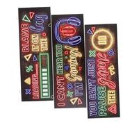 JECOMPRIS 3pièces Enseignes Murales Bois Pour Chambre De Garçon Décoration De Jeu Pour Chambre Garçon Fille Accessoires De Salle De Jeux