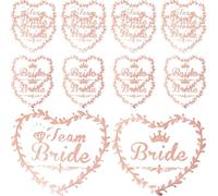JECOMPRIS 40 Pièces Tatouages Éphémères pour Mariage Team Bride en Papier, Faciles à Enlever et Doux Peau, pour Fête Nuptiale ou Enterrement de Vie de Jeune Fille