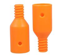 JECOMPRIS Adaptateur Fileté pour Manche de Balai 2 Pièces | Connecteur de Poignée, Remplacement pour Perches D’extension, Installation Facile, Usage Ménage Domestique, Orange