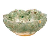 JECOMPRIS Assiette à Bijoux Lotus en Résine Cristal Vert, Coupelle Polyvalente pour Boucles D'oreilles et Accessoires, pour Coiffeuse ou Table de Chevet