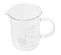 JECOMPRIS Bécher Résistante Haute Température Gradué en Verre Poignée 150ml Tasse à Mesurer Bec Verseur Précis pour Laboratoires et Cuisines
