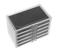 JECOMPRIS Boîte à Bijoux Vitrine compartimentée en Acrylique Transparente à 90 Cases tiroirs à Niveaux pour Collection de Pierres et Images Rangement Facile