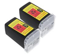 JECOMPRIS Boîte de Rangement Noire Mécanisme de Verrouillage pour Lames de Rasoir 2pcs en Plastique Réutilisable pour Salon de Coiffure