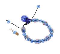 JECOMPRIS Bracelet D'aromathérapie Résistant à L'usure et Décoloration en Verre Bleu avec Bouteille Essentielle Créative pour Fêtes et Soirées Élégantes