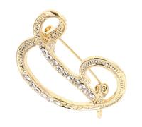 JECOMPRIS Broche Décorative Lettre Alliage Métallisé, Épingle Créative pour Femmes, Accessoire de Mode Élégant pour Vestes et Paquet à Dos, Broche Esthétique Solide pour Tenues