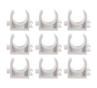 JECOMPRIS Collier en PVC Blanc Lot de 100 pour Plomberie et Câblage, Léger, Résistant à la Rouille, Installation Rapide pour Fixation Murale et au Sol