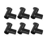 JECOMPRIS Connecteur de Cintre Plastique Noir à Angle Droit Lot de 6 Pièces Installation Facile Articulations Solides pour Tubes de Portant à Vêtements pour Étendoir à Linge