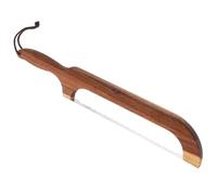 JECOMPRIS Coupe Dentelé en Acier Inoxydable Manche en Bois, Léger et Robuste pour Trancher Maison, Baguette et Gâteau Facilement