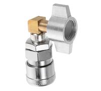JECOMPRIS Coupleur Rapide en Alliage Argenté pour Compresseur D'air Camion avec Vanne Rapide et Adaptateur de Sortie Air pour Valve de Pistolet de Nettoyage