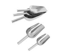 JECOMPRIS Cuillère alimentaire en acier inoxydable Pelle à glace pratique Lot de 5 pour farine grains riz et aliments secs