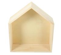 JECOMPRIS Étagère de Rangement Murale en Bois, Forme Maison, Beige, légère, Murale, pour Chambre d'enfant et Chambre