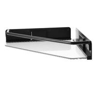 JECOMPRIS Étagère Murale Flottante en Plastique Noir, Légère et Bien Conçue, pour Salle de Bain et Bureau, Rangement Dangle Moderne sans Perçage