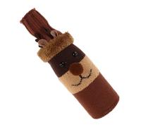 JECOMPRIS Housse Décorative Motif Cerf de Noël en Polyester pour Bouteille de Vin Protection Rayures Présents de Fête