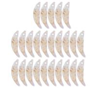 JECOMPRIS Lot 25 Pendentifs Forme Dent de Loup en Plastique pour Bijoux DIY Bracelets Collier Décoration Fête Costume Léger et Solide