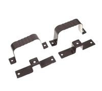 JECOMPRIS Lot de 2 fixations pour de gouttière en alliage d'aluminium, patte de fixation murale, pour tuyaux de 80 x 60 mm, mur extérieur