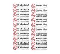 JECOMPRIS Lot de 20 Panneaux D'avertissement Autocollants pour Boîte aux Lettres en Pvc Blanc, Autocollants Auto-adhésifs Anti-pub pour Maison et Bureau Extérieur