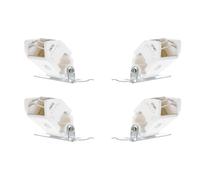 JECOMPRIS Lot de 4 Bloque-Cordons en Plastique pour Rideaux Romains et Stores Bambou, Verrou Pratique Blanc en Métal et Plastique, pour Chambres et Placards