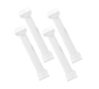 JECOMPRIS Lot de 4 Colonnes Romaines Carrées Décoratives en PS Blanc pour Décoration Jardin et Accessoires Photo, Style Romain Élégant pour Aménagement Paysager et Scène de Table Sable
