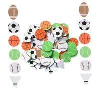 JECOMPRIS Lot de 90 Autocollants Eva Ballons de Sport Variés, Gommettes Bricolage pour Décoration Anniversaire et Activités Éducatives Garçon et Filles, Stickers pour Style Plusieurs styles