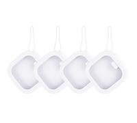 JECOMPRIS Organisateur D'accessoires pour Cheveux Garçon et Filles 4pcs en Plastique Blanc, Résistant la Pression, Rangement Bureau ou Suspendu, Boîte Multifonction pour Bracelets
