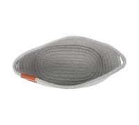 JECOMPRIS Panier de Rangement Artisanal en Corde de Coton Gris, Petit Modèle Pliable, Panier de Rangement Multifonction pour Jouets, Linge et Objets Quotidiens, Organisateur Pratique Maison