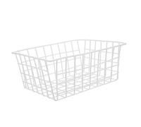 JECOMPRIS Panier pour Congélateur Coffre en Fil Métallique Blanc 28X21,5X12 CM Organisateur Alimentaire pour Réfrigérateur Cuisine Quotidienne