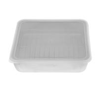 JECOMPRIS Plat à Rôtir Rectangulaire avec Couvercle et Panier en Acier Inoxydable Surface Antiadhésive Répartition Uniforme Chaleur pour Barbecue Extérieur et Réunions Familiales