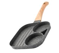 JECOMPRIS Poêle à Omelette Antiadhésive en Alliage et Pierre pour Steaks et | Compatible Induction, Gaz et Plaque Électrique, Fond Résistant à L’usure, Manche Ergonomique Isolant Couleur Aléatoire