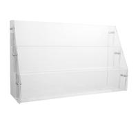 JECOMPRIS Porte-Affiche de Table en Acrylique Transparent, Porte-Cartes de Visite Mignon, Support Multifonction pour Badges et Stickers, Rangement Bureau Moderne pour Magasin et Bureau