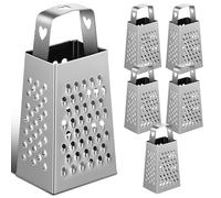 JECOMPRIS Râpes à Fromage et Trancheuses Multifonctions en Acier Inoxydable Lot de 6 Mini Râpes Poignée en Acier pour Râper Légumes, Fruits et Épices Cuisine