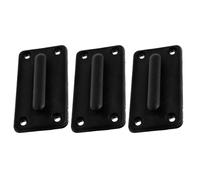 JECOMPRIS Récepteurs Muraux de Ceinture en Abs Noir, Support Mural Stable et Design Moderne, Lot de 3 Pièces pour Contrôle des Foules en Milieu Professionnel