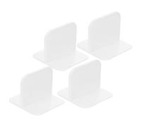 JECOMPRIS Stabilisateurs Adhésifs Fixateurs Antidérapants Lot de 4 en Plastique Blanc Renforçant la Sécurité pour Parc à Jeux Bébé Playpen Sol