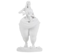 JECOMPRIS Statue de Femme Physique en Résine Blanche, Figurine Artistique Unique Finement Sculptée pour Décoration Intérieure Salon et Chambre, Solide et Résistante