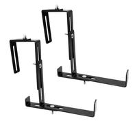 JECOMPRIS Support de Pot de Fleurs Réglable pour Balcon en Fer Noir | Installation Facile, Largeur Ajustable 3 à 15,5cm, pour Jardinière Rectangulaire et Rambarde